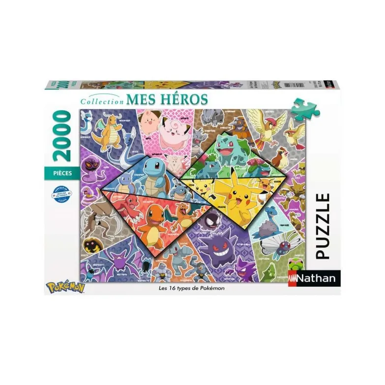 [7631] Pokémon - Pokemon - Puzzle - 2000 Pieces - Ravensburger - XXXL - 2000 pièces - Les 16 types de Pokémon