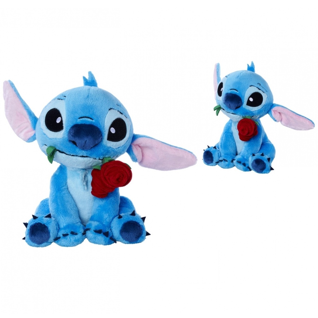Disney peluche Stitch Avec Rose 25Cm